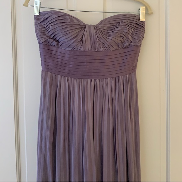 BCBG MaxAzria Lilac Silk Chiffon Evening Gown - Picture 7 of 7